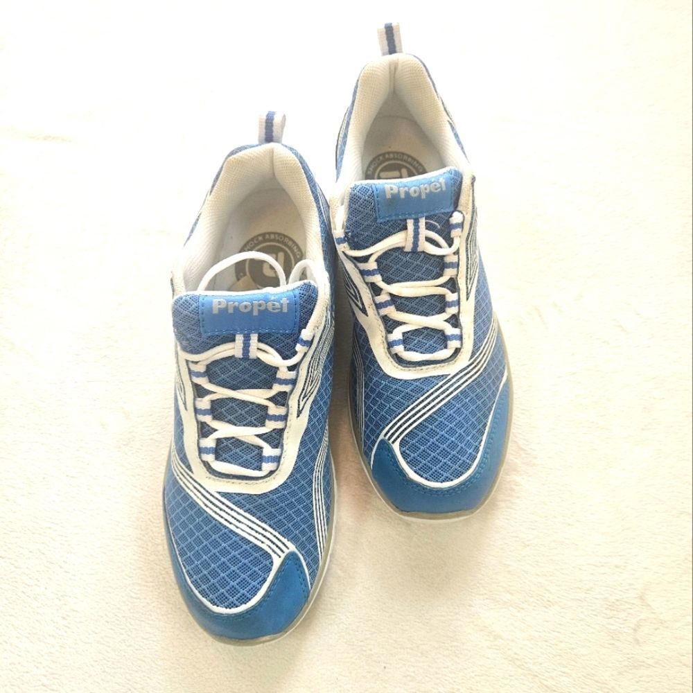 Propet Travellite Sneakers Athletic Walking Shoes Women Sz7X(2E) Blue W3247 NWOT